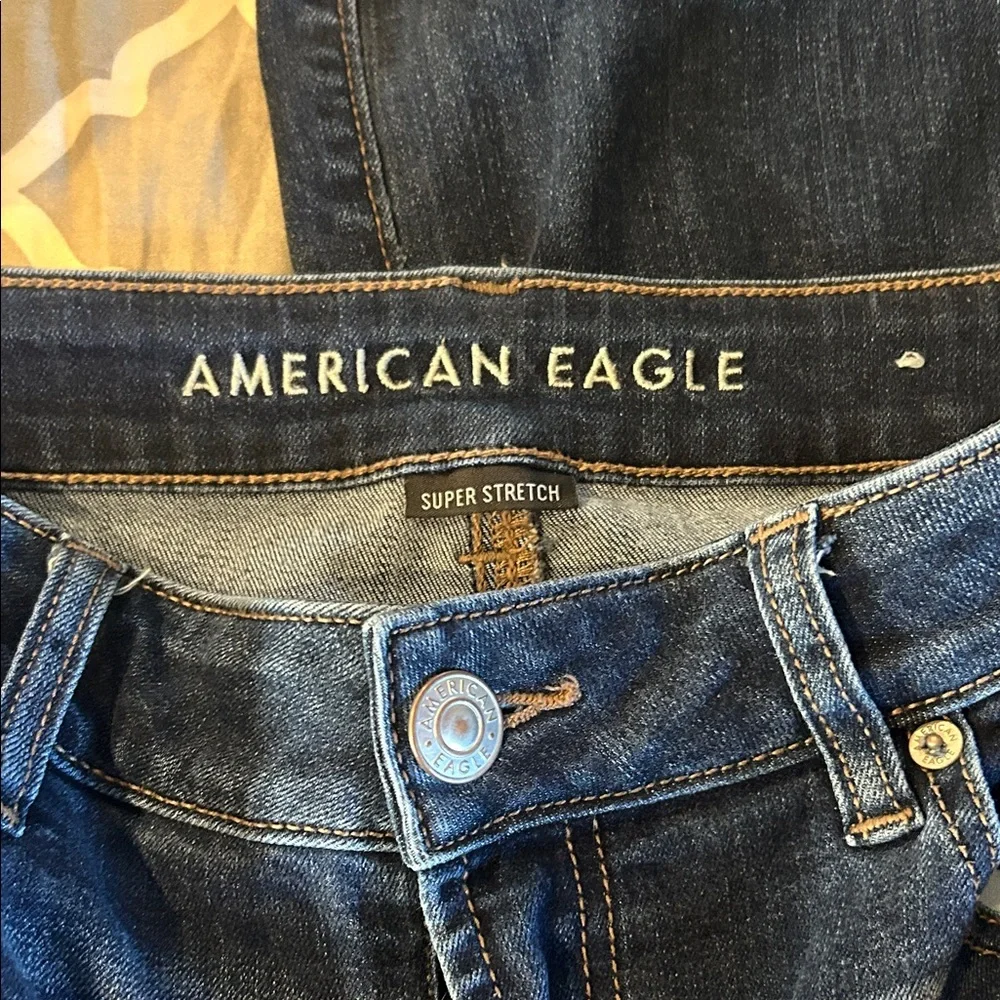 American Eagle Outfitters Deep Blue Boyfriend Jeans - Picture 3 of 5